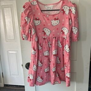 Hello Kitty Pink Casual Kids Dress